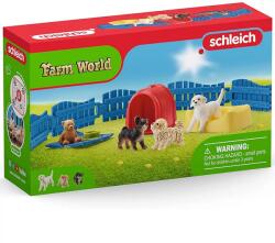 Schleich Farm World - Kölyökketrec kisállatokkal játékszett (42480) (SLH42480) - innotechshop