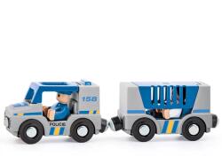 Woodyland Mágneses rendőrautó pótkocsival - Woodyland (90795W) - innotechshop