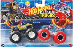 Mattel Hot Wheels Monster Trucks: Ramblin’ Wrecker vs Totaled monster kisautó 2db-os csomag 1/64 - Mattel (FYJ64/JCC67)