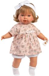 Llorens Llorens: Carla 42cm-es síró baba virágos ruhában fejpánttal (42164L) - innotechshop