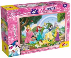 Lisciani Disney Hercegnők szivárvány 2 az 1-ben 108db-os puzzle és színező 70x50cm - Lisciani (74181) - innotechshop