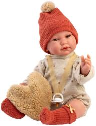 Llorens Llorens: Luis 45cm-es síró baba szív alakú párnával (74502L) - innotechshop