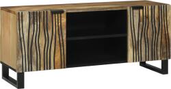 vidaXL TV szekrény 105x33.5x46 cm Tömör mangófa és műanyag fa (4017936)