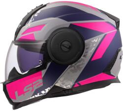 LS2 FF902 Scope II Oxyd felnyitható motoros bukósisak szürke-kék-lila