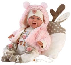 Llorens Llorens: Mimi újszülött síró kislány baba Kid's Zone pulcsiban 40cm-es (74028) (ll74028) (ll74028)