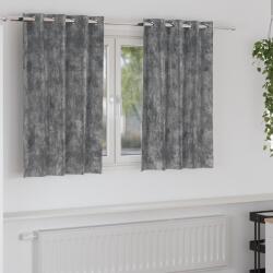 vidaXL Bársony Függönyök 2 db csatokkal szürke 140x140 cm (4107653)