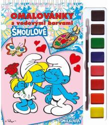 Akim Carte de colorat Akim cu acuarele și pensulă - Ștrumfii (AK9534)