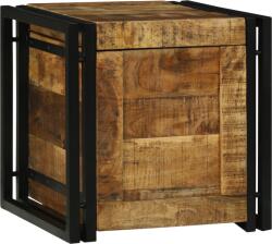 vidaXL tároló doboz 40x40x40 cm Tömör durva mangófából (4016748)