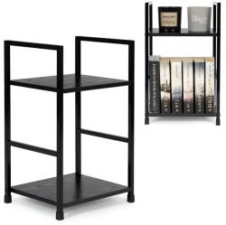 ModernHome Loft fekete MDF éjjeliszekrény 2 polccal fémvázzal 48, 5 cm (CWJ302448 BLACK)