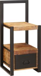 vidaXL Valet állvány 40x40x90 cm Tömör Durva Fa Mangó (4015985)