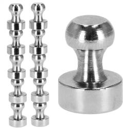 Ezüst neodímium push-tű mágneskészlet, 10 db, Ø1, 2×1, 58 cm (HA5142)