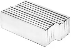 Nagy erejű neodímium mágnes készlet, 10 × 5 × 1, 5 mm, 10 db (01640)