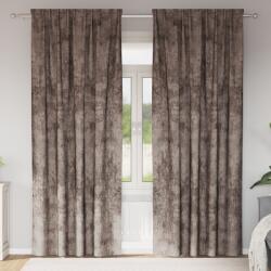 vidaXL Velúr Függönyök 2 db Rúd Zsebbel Kávé 260x140 cm (4107707)