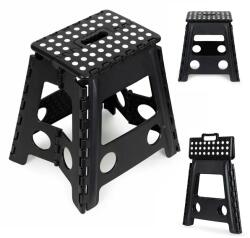 ModernHome Összecsukható 1 lépcsős műanyag fellépő 39 cm, 120 kg teherbírás (PJJFS004-C BLACK)