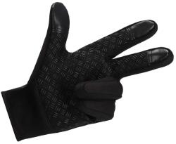  Springos uniszex érintőképernyős csúszásgátló kesztyű, M, fekete, nylon (GL0002)
