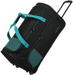 Travelite Basics Fresh fekete-petrol 2 kerekű gurulós utazótáska 71cm (9000277-02)