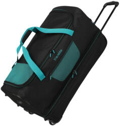 Travelite Basics fekete-petrol 2 kerekű gurulós utazótáska 70cm (9000276-02)