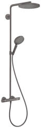 Hansgrohe Raindance S egy funkciós zuhanyrendszer 240 Ecostat Comfort termosztát EcoSmart, szálcsiszolt fekete/króm 28823340 (28823340)