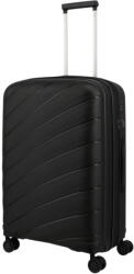 Travelite Burano fekete 4 kerekű bővíthető közepes bőrönd (77348-01)