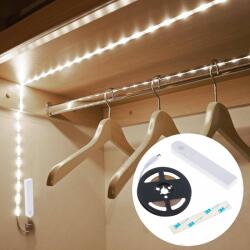 Ikonka 1m elemes-USB-s LED szalag, mozgásérzékelős, hideg fehér (KX4943_1)