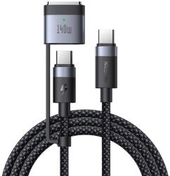 Mcdodo CA-01402 2in1 USB-C USB-C + Magsafe 3 kábel - 2m (fekete) (CA-0140)