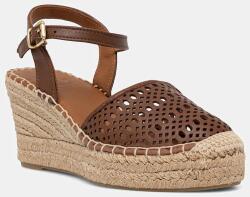 Billi Bi bőr espadrilles barna, éksarkú, A8611 - barna Női 38