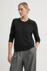Tommy Hilfiger kardigán fekete, női, könnyű, WW0WW42370 - fekete XXL
