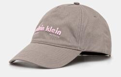 Calvin Klein pamut baseball sapka szürke, nyomott mintás, LV04G5061G - bézs Univerzális méret