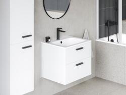 RAVAK Chrome II SD 80 alsó szekrény, fehér, fekete fogantyúval 152 mm X000001746