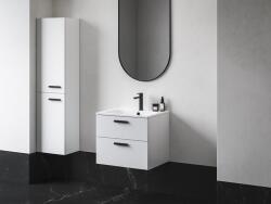 RAVAK Chrome II SB 39 magasszekrény bal, fehér, fekete fogantyúval 152 mm X000001748