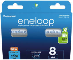 Panasonic eneloop 2000mAh HR6/8BP BK-3MCDE/8HH EKO NiMh ceruza akkumulátor AA tölthető elem (eneloop-HR6-8HH-2000)