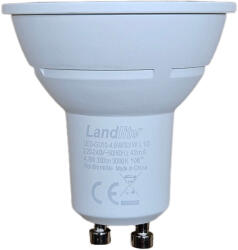 Landlite LED, GU10, 4.9W, 300lm, 3000K, spot fényforrás (LED-GU10-4.9W/SXW), LED Lamp