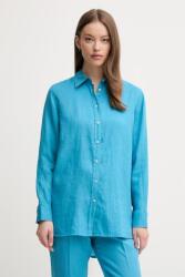 Benetton len ing galléros, zöld, regular - kék S