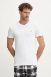 Guess t-shirt CALEB fehér, férfi, nyomott mintás, U97M01 KCD31 - fehér XL