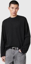 AllSaints pamut hosszúujjú FOSTER fekete, férfi, sima, M026JC - fekete L