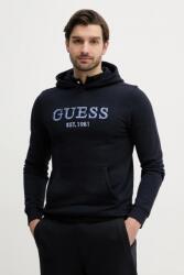 GUESS felső BEAU sötétkék, férfi, nyomott mintás, kapucnis, M5GQ36 KCN01 - sötétkék XL