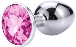 Desirel Pink Jewel M - anál plug (ezüst-pink) - erotikashow