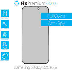 FixPremium Privacy Anti-Spy Glass - Edzett üveg - Samsung Galaxy S25 Edge