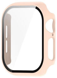 Apple Watch 10 (46 mm), Műanyag védőkeret, kijelzővédő üveggel, közepesen ütésálló, szíj nélkül, rózsaszín