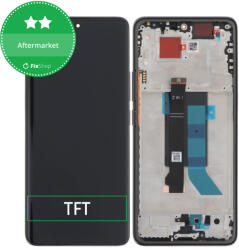 Xiaomi Redmi Note 14 Pro 5G 24090RA29G - LCD Kijelző + Érintőüveg + Keret (Midnight Black) TFT, Midnight Black