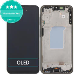 Samsung Galaxy A26 A266E - LCD Kijelző + Érintőüveg + Keret (Black) OLED, Black