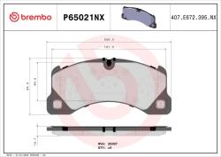 BREMBO fékbetétkészlet, tárcsafék BREMBO P65021NX (P65021NX)
