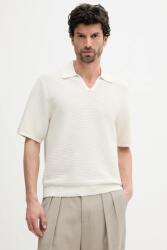 Calvin Klein poló bézs, sima, LV04LC323G - bézs XL