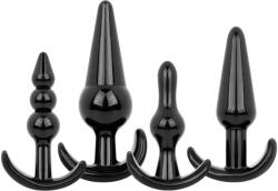 EasyToys - anál plug szett - 4 részes (fekete) - shop