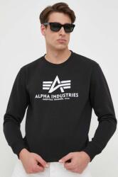 Alpha Industries felső Basic Sweater fekete, férfi, nyomott mintás - fekete XXL