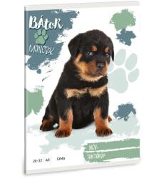 Ars Una A5-ös sima füzet - Bátor mancsok - Rotweiler