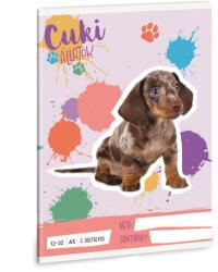 Ars Una 3. osztályos vonalas füzet A5 - Cuki állatok - Harlekin tacskó