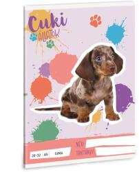 Ars Una A5-ös sima füzet - Cuki állatok - Harlekin tacskó