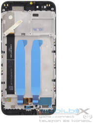 Xiaomi Mi A1 kompatibilis LCD modul kerettel, OEM jellegű, fehér, Grade S+ - mobil-box