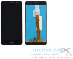 Huawei Y6 (2017) kompatibilis LCD modul kerettel, OEM jellegű, fekete, Grade S - mobil-box